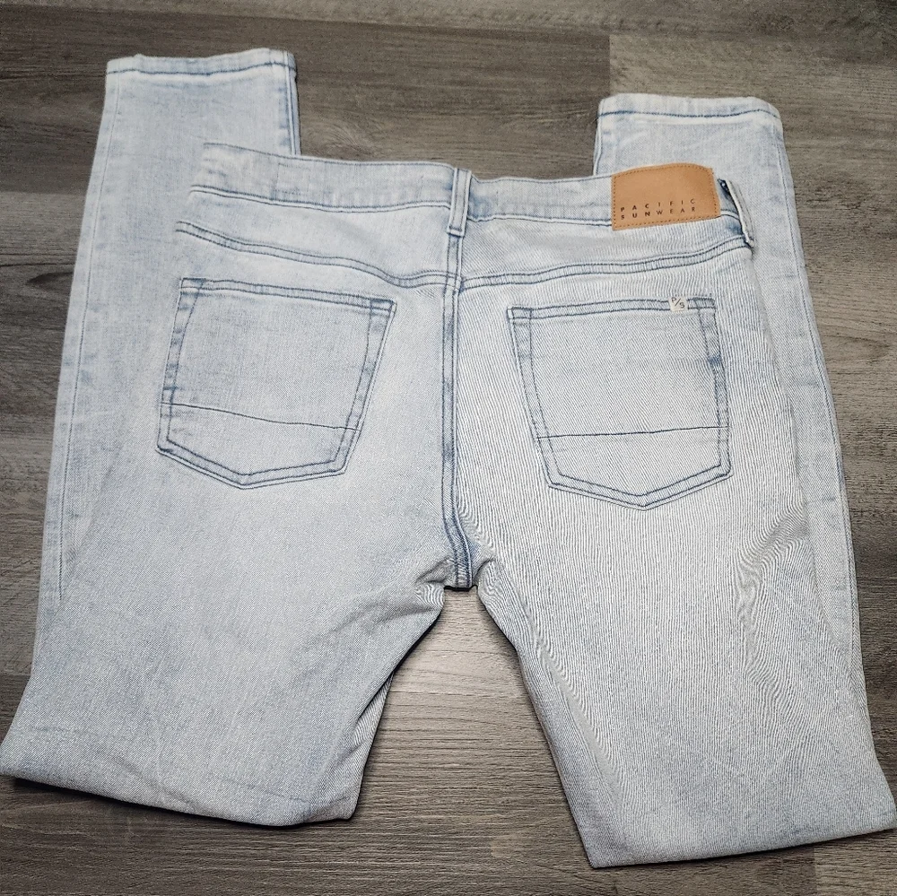 Pacsun Men's Stacked Skinny Stretch Jeans Light Blue 30x30 - Picture 3 of 8